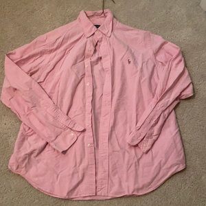 RALPH LAUREN MENS PINK BUTTON DOWN